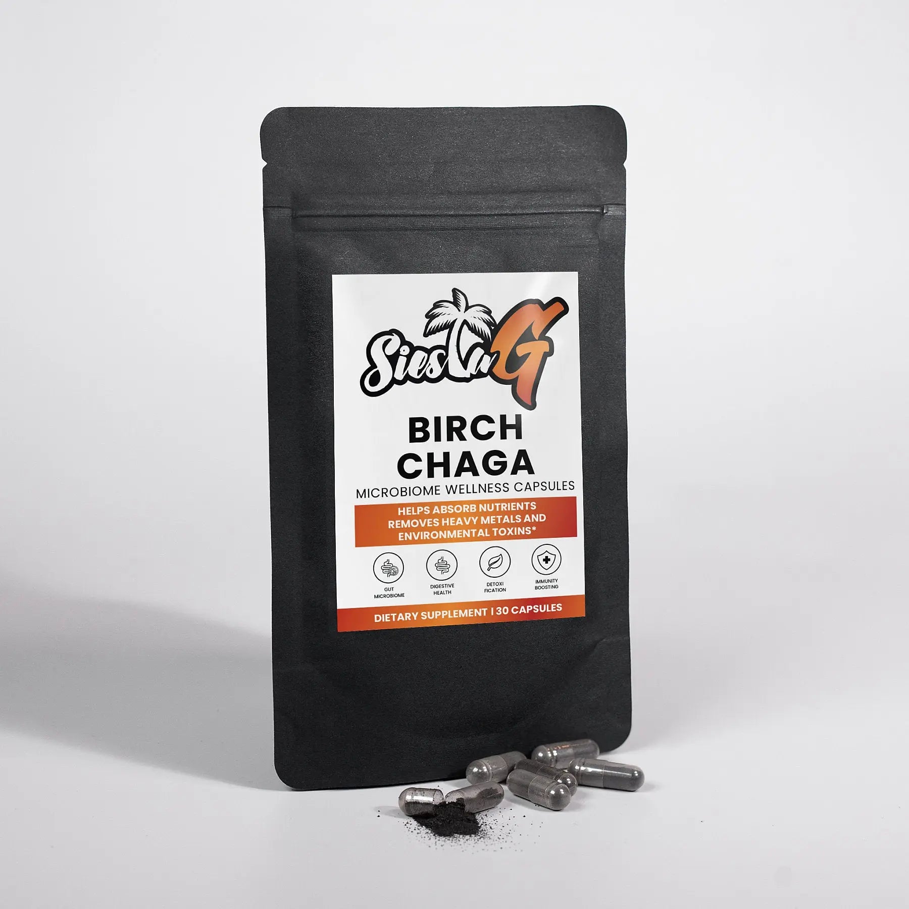 Natural Extracts Birch Chaga Microbiome Wellness Capsules Siesta G Siesta G Dispensary