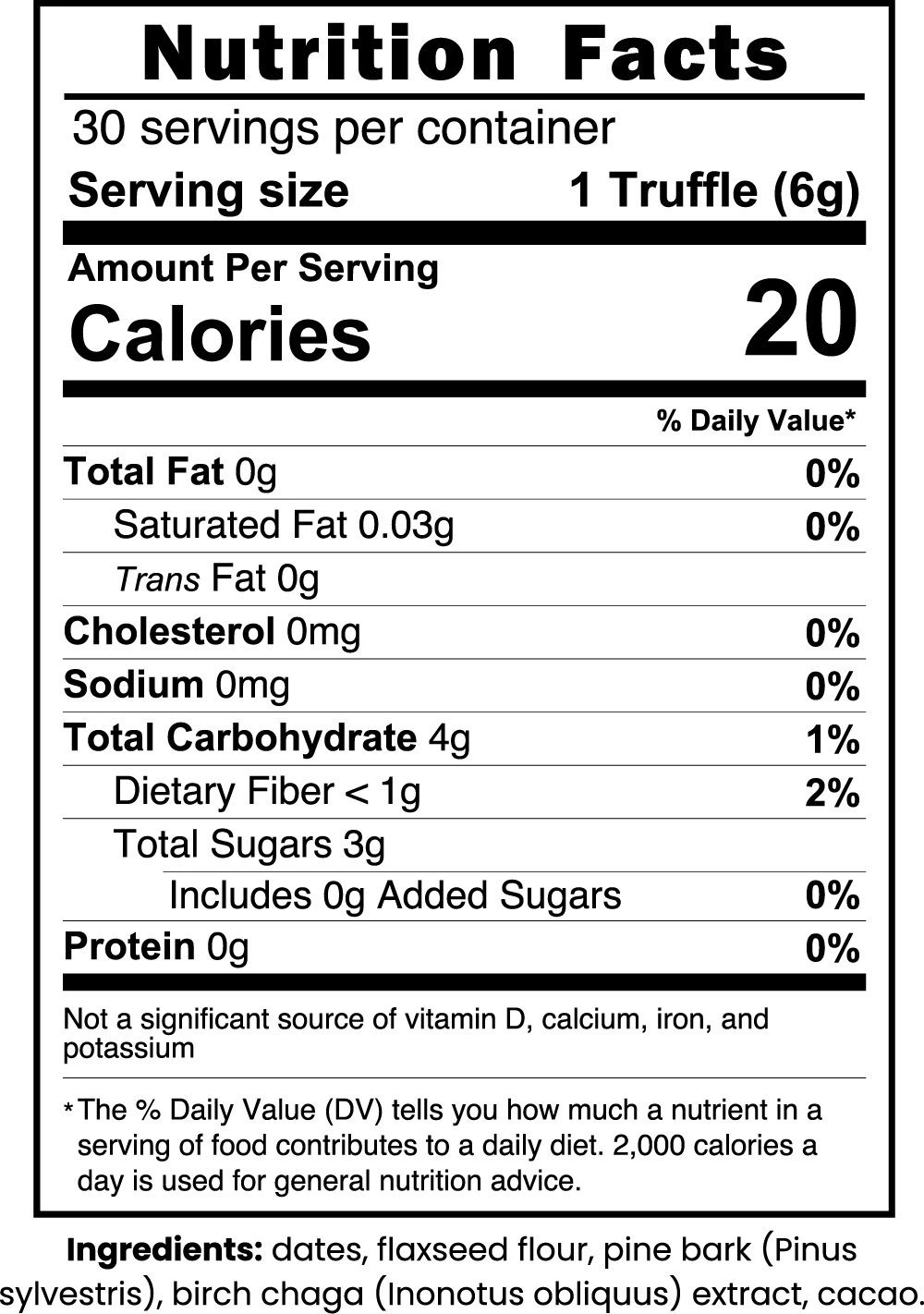 Natural Extracts Birch Chaga Truffles Siesta G Siesta G Dispensary