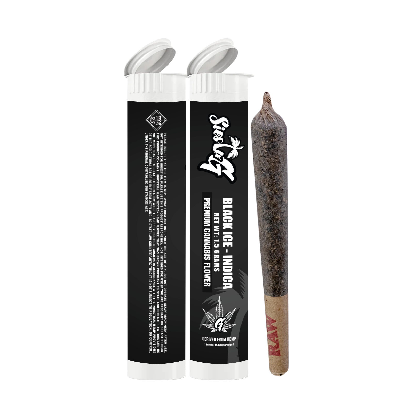 Hemp Pre Rolls Black Ice Indica Pre-Roll Siesta G Siesta G Dispensary