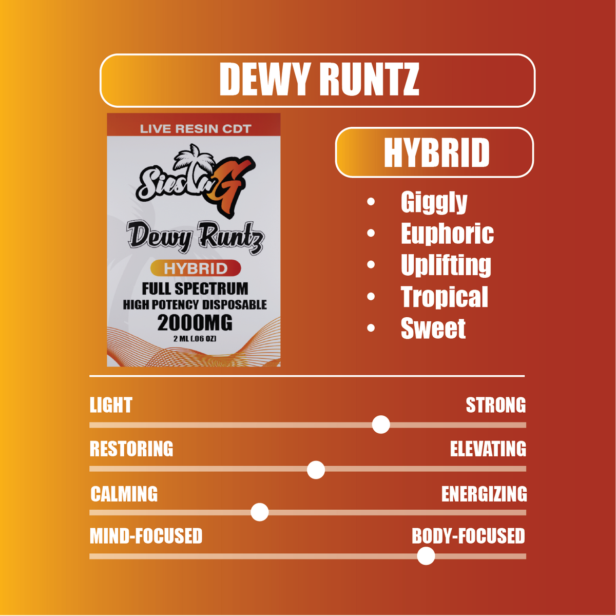 Siesta G 2G - Dewy Runtz (Hybrid)
