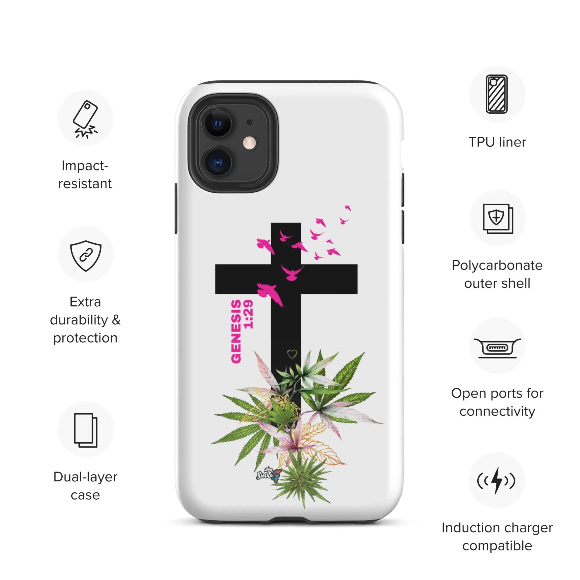 Genesis 1:29 Bible Quote Tough Case for iPhone® Siesta G Dispensary Siesta-G GlossyiPhone11