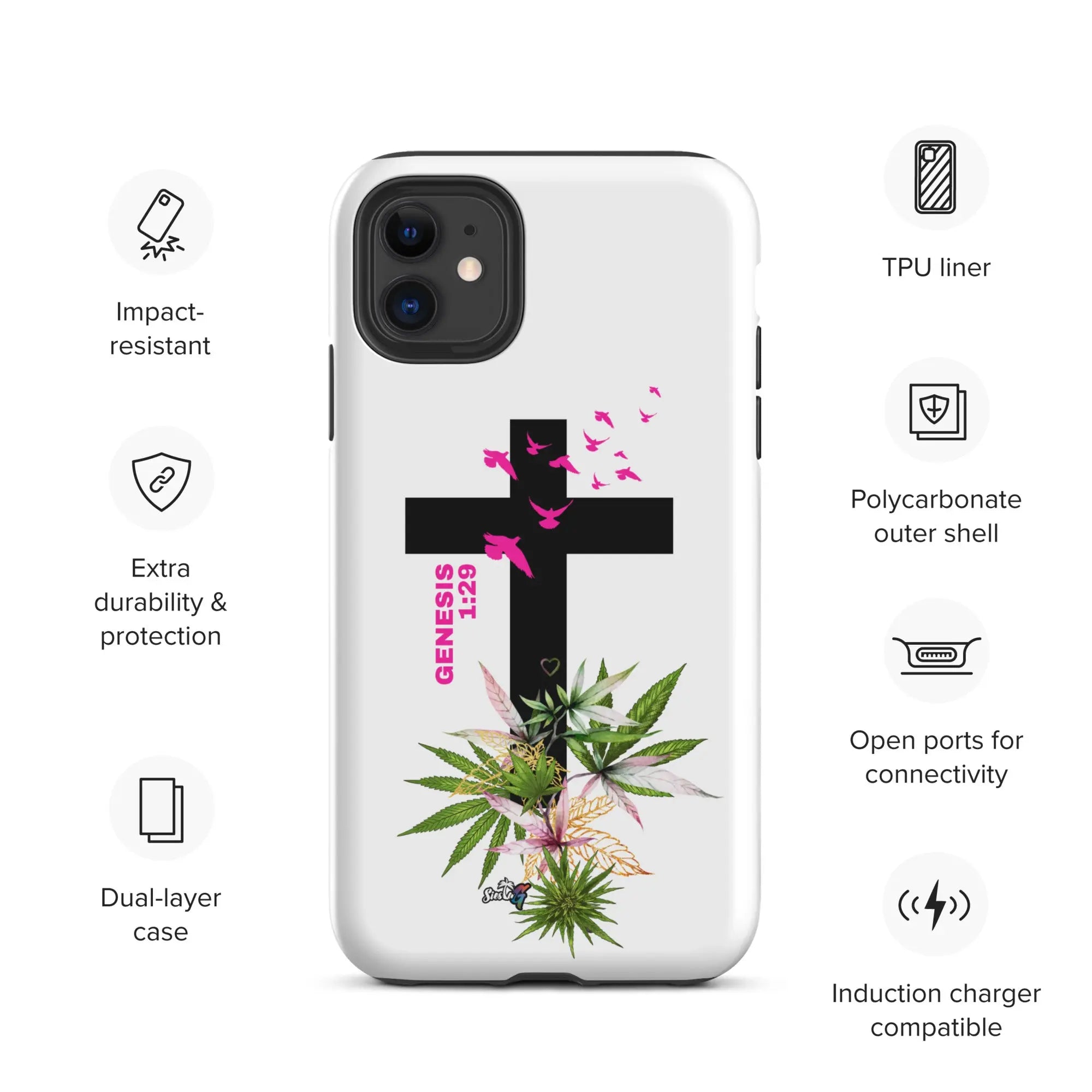 Genesis 1:29 Bible Quote Tough Case for iPhone® Siesta G Dispensary Siesta-G MatteiPhone11