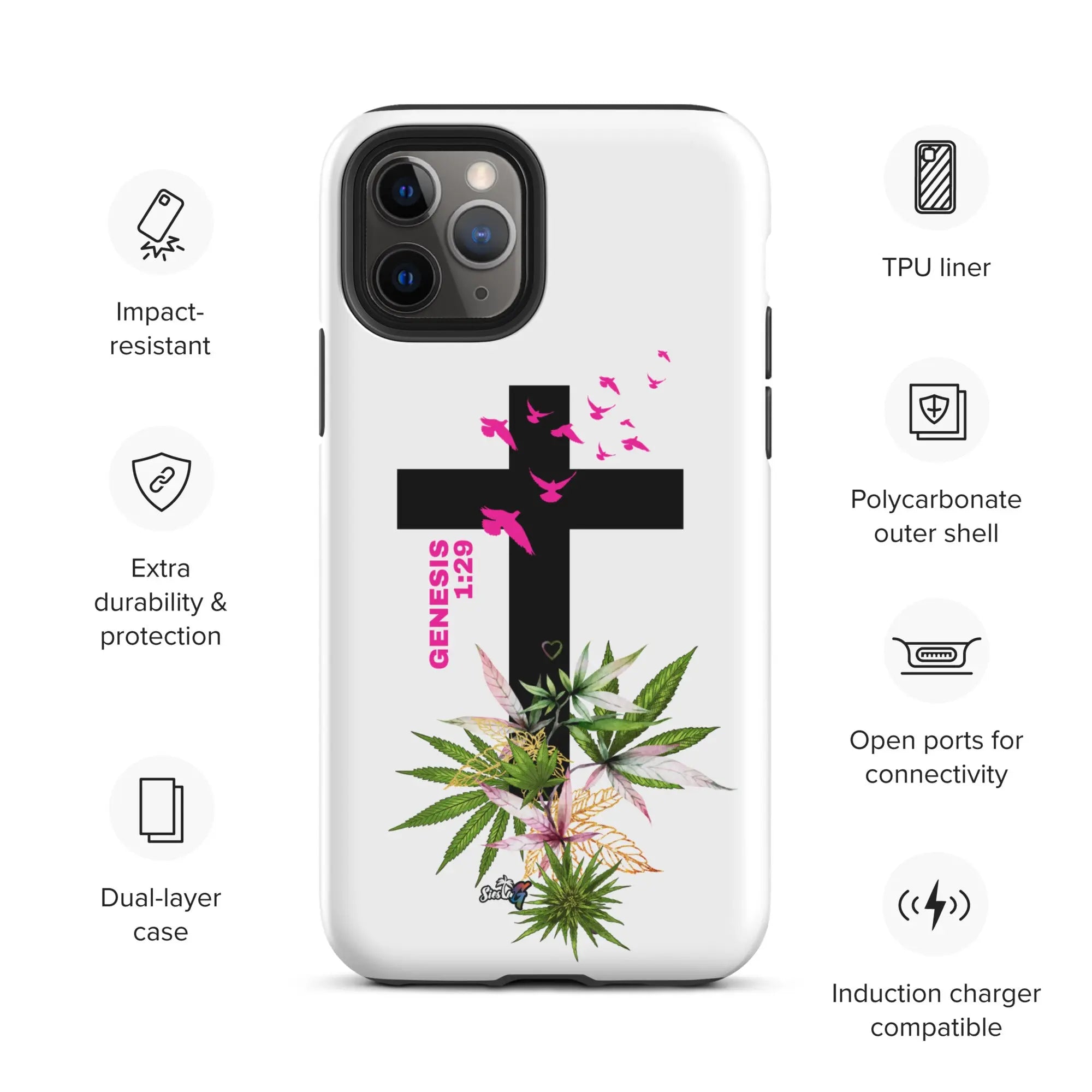 Genesis 1:29 Bible Quote Tough Case for iPhone® Siesta G Dispensary Siesta-G MatteiPhone11Pro