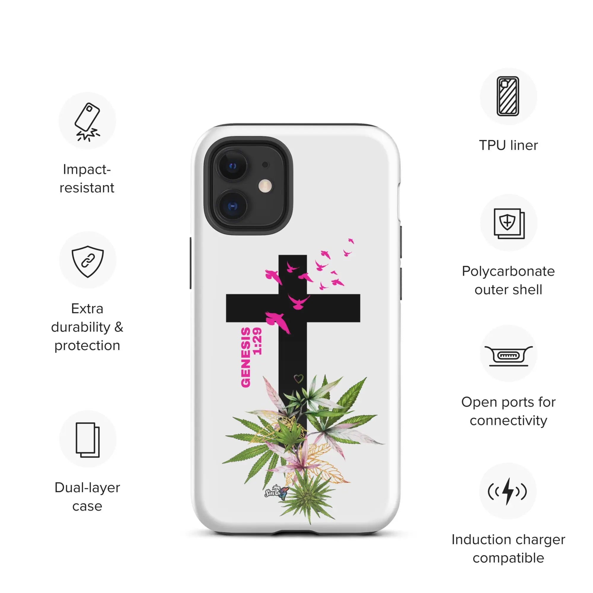 Genesis 1:29 Bible Quote Tough Case for iPhone® Siesta G Dispensary Siesta-G GlossyiPhone12mini