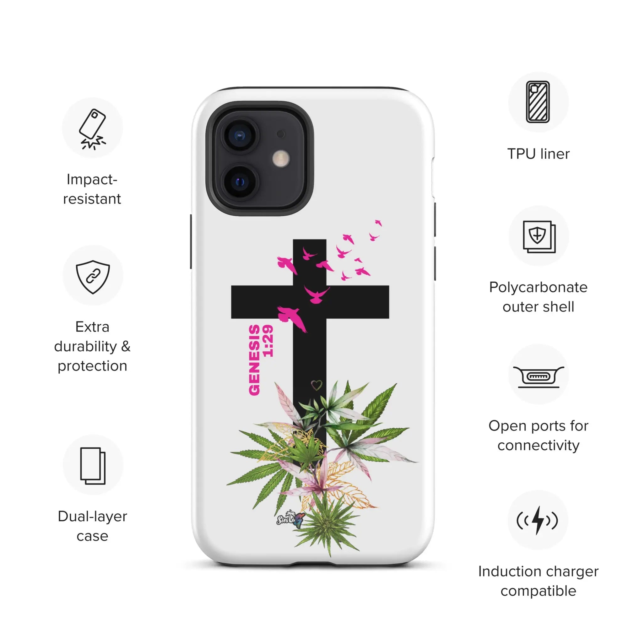 Genesis 1:29 Bible Quote Tough Case for iPhone® Siesta G Dispensary Siesta-G GlossyiPhone12