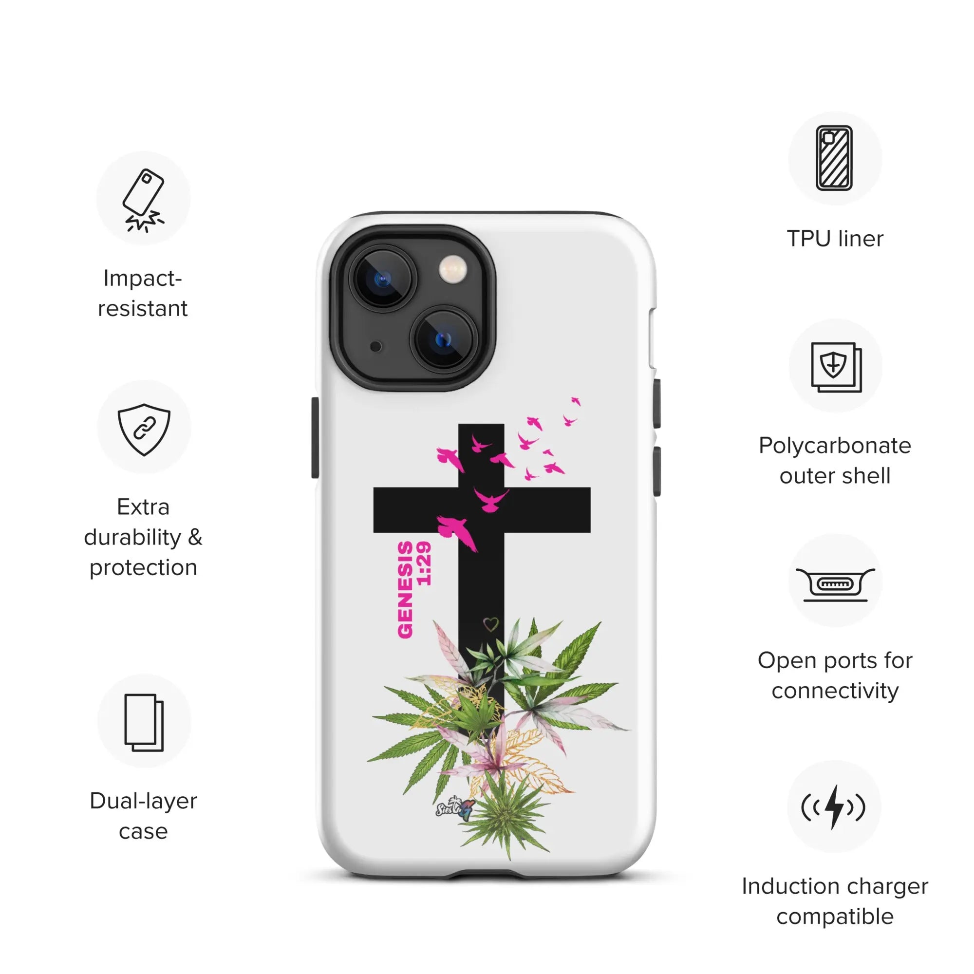 Genesis 1:29 Bible Quote Tough Case for iPhone® Siesta G Dispensary Siesta-G GlossyiPhone13mini