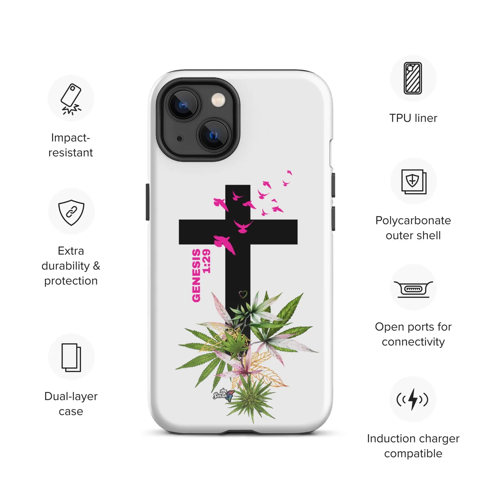 Genesis 1:29 Bible Quote Tough Case for iPhone® Siesta G Dispensary Siesta-G GlossyiPhone13