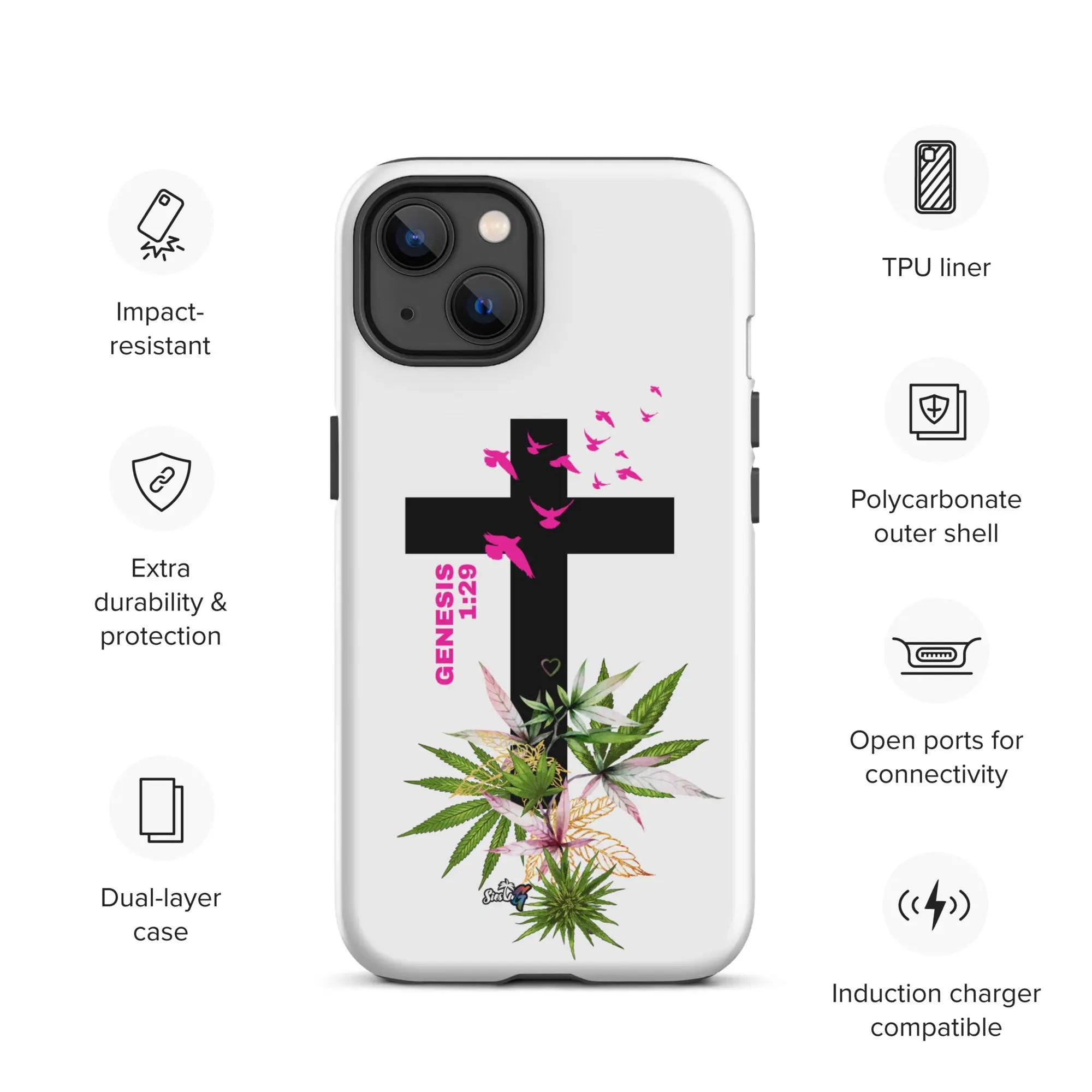 Genesis 1:29 Bible Quote Tough Case for iPhone® Siesta G Dispensary Siesta-G MatteiPhone13