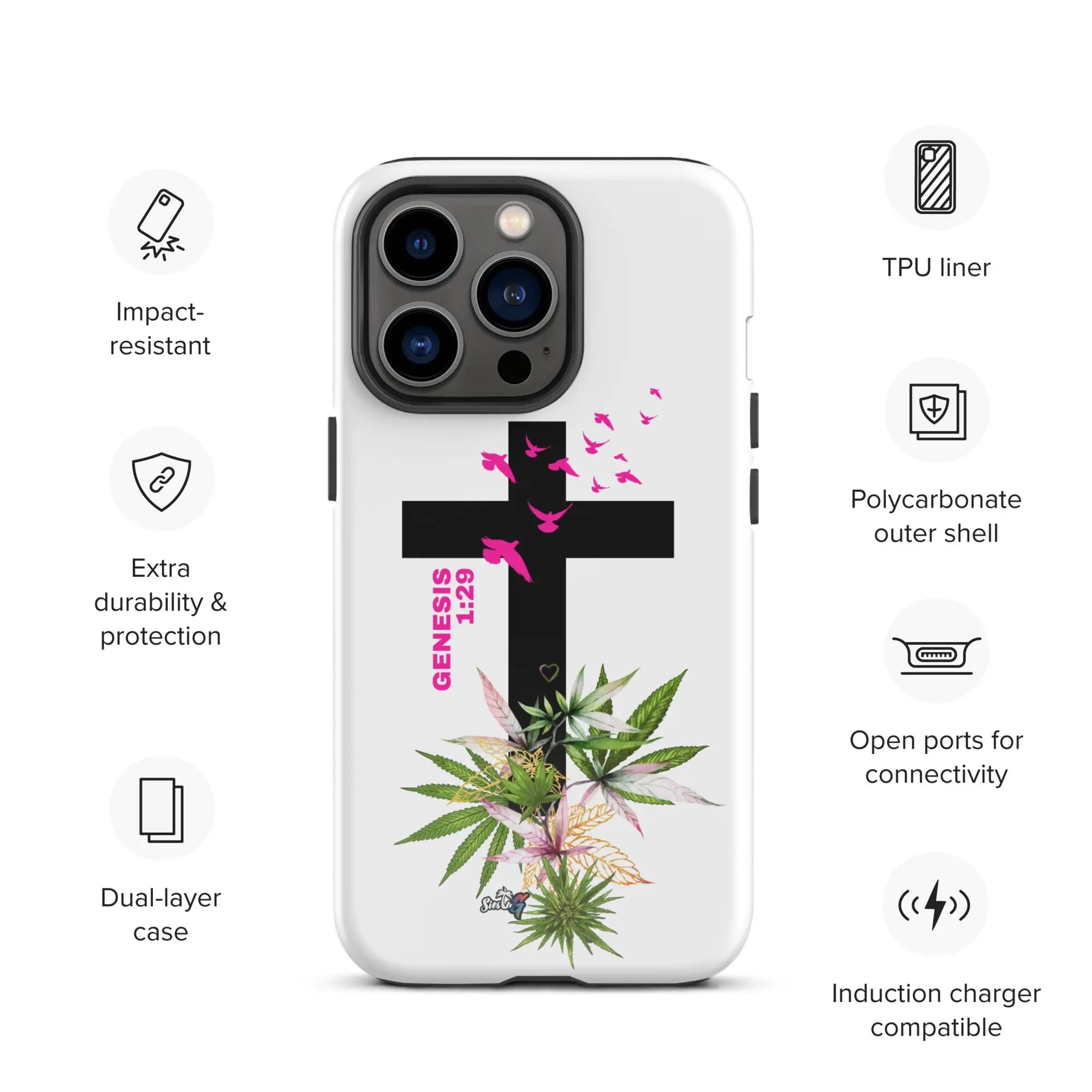 Genesis 1:29 Bible Quote Tough Case for iPhone® Siesta G Dispensary Siesta-G GlossyiPhone13Pro