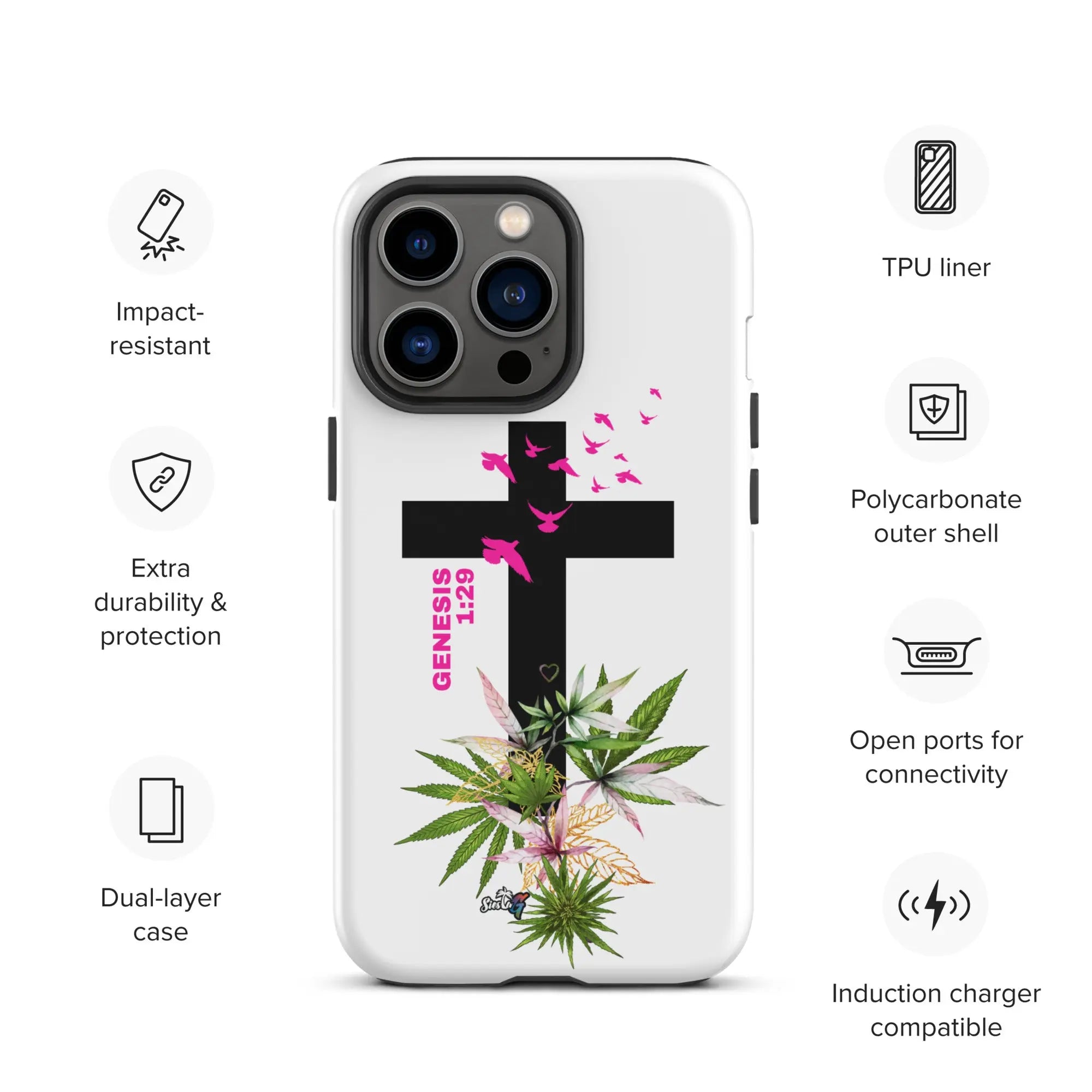 Genesis 1:29 Bible Quote Tough Case for iPhone® Siesta G Dispensary Siesta-G MatteiPhone13Pro
