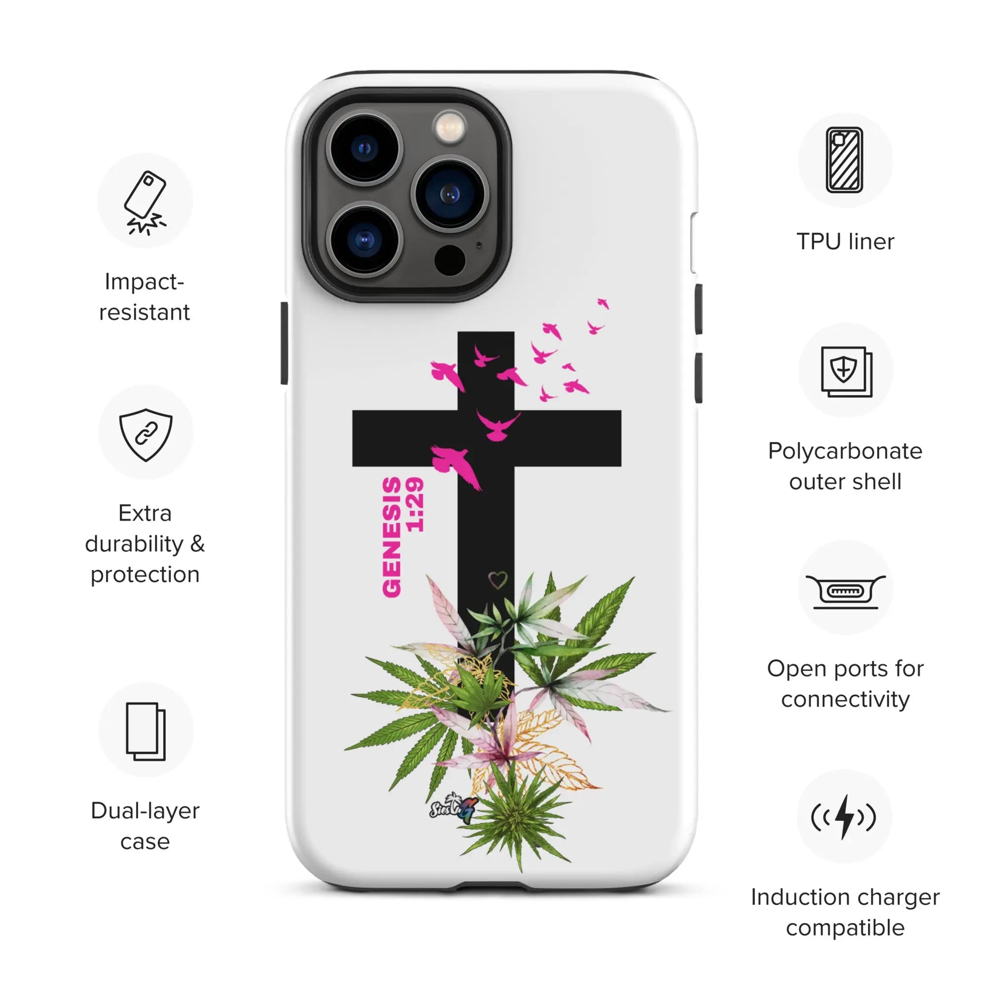 Genesis 1:29 Bible Quote Tough Case for iPhone® Siesta G Dispensary Siesta-G MatteiPhone13ProMax