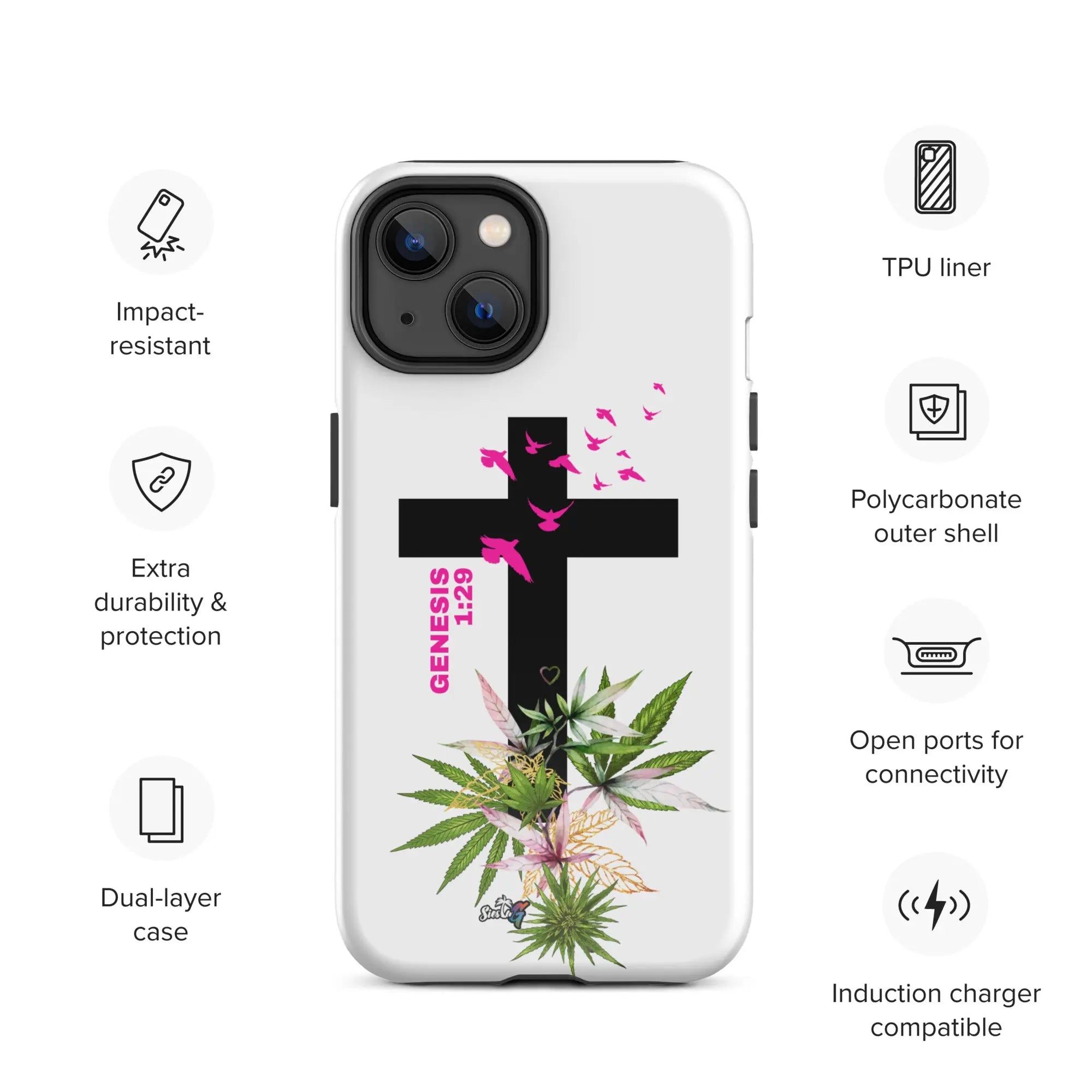 Genesis 1:29 Bible Quote Tough Case for iPhone® Siesta G Dispensary Siesta-G GlossyiPhone14