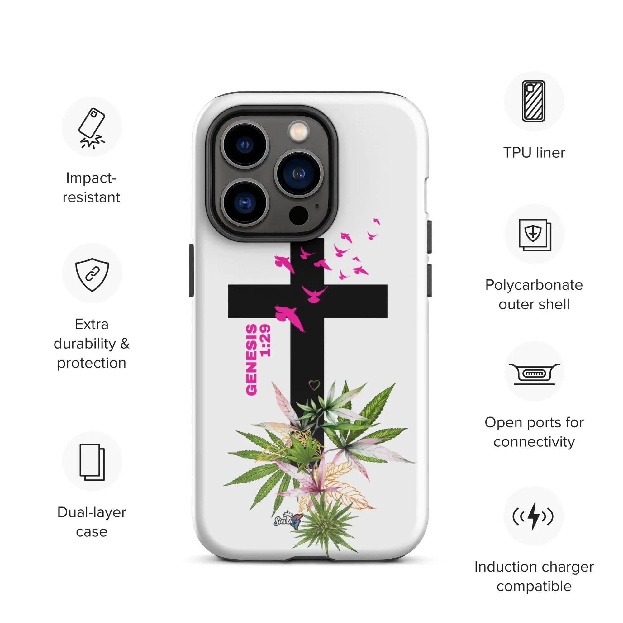 Genesis 1:29 Bible Quote Tough Case for iPhone® Siesta G Dispensary Siesta-G GlossyiPhone14Pro