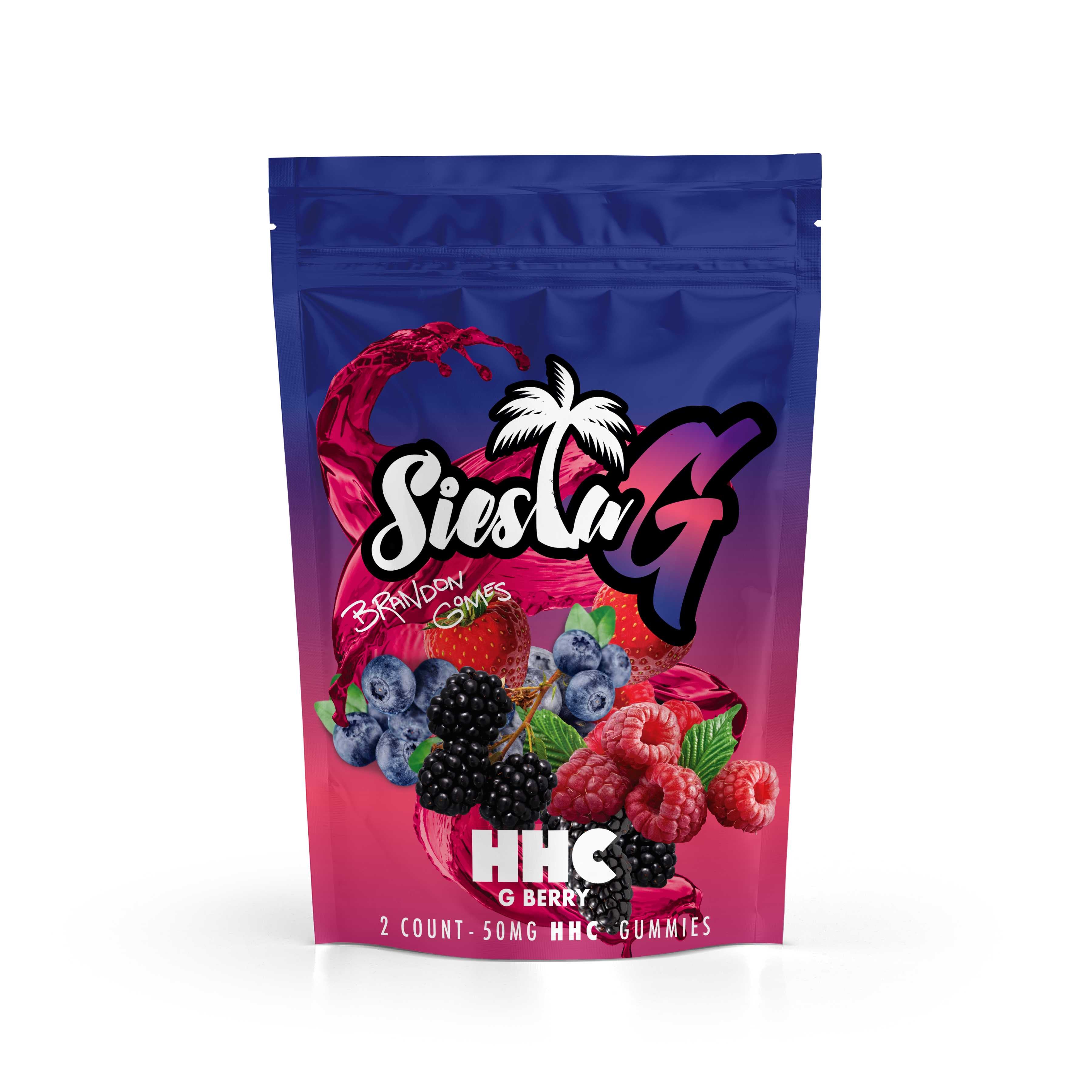 HHC Gummies 100mg 2 Pack G Berry Siesta-G