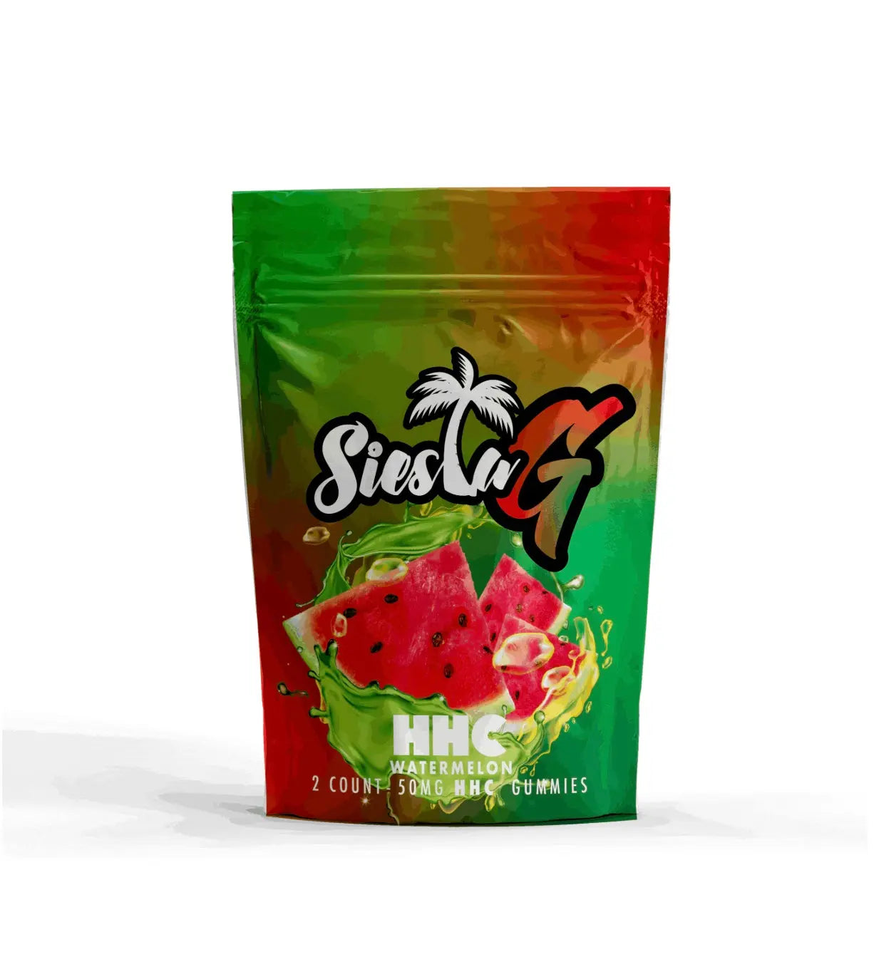Delta 8 THC - 2 PCK HHC Gummies 100mg 2 Pack Watermelon Siesta-G Siesta G Dispensary