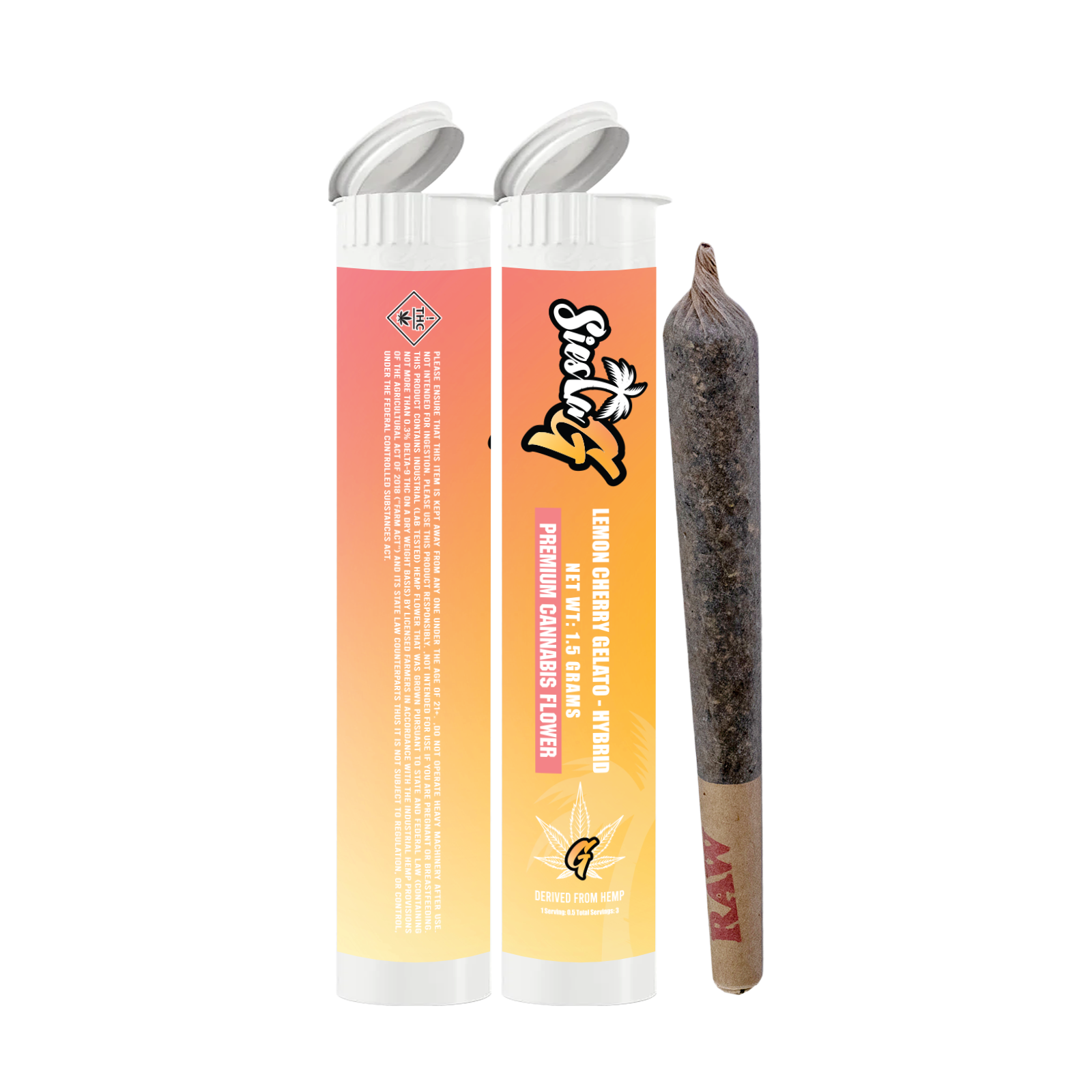 Hemp Pre Rolls Lemon Cherry Gelato Hybrid Pre-Roll Siesta G Dispensary Siesta G Dispensary