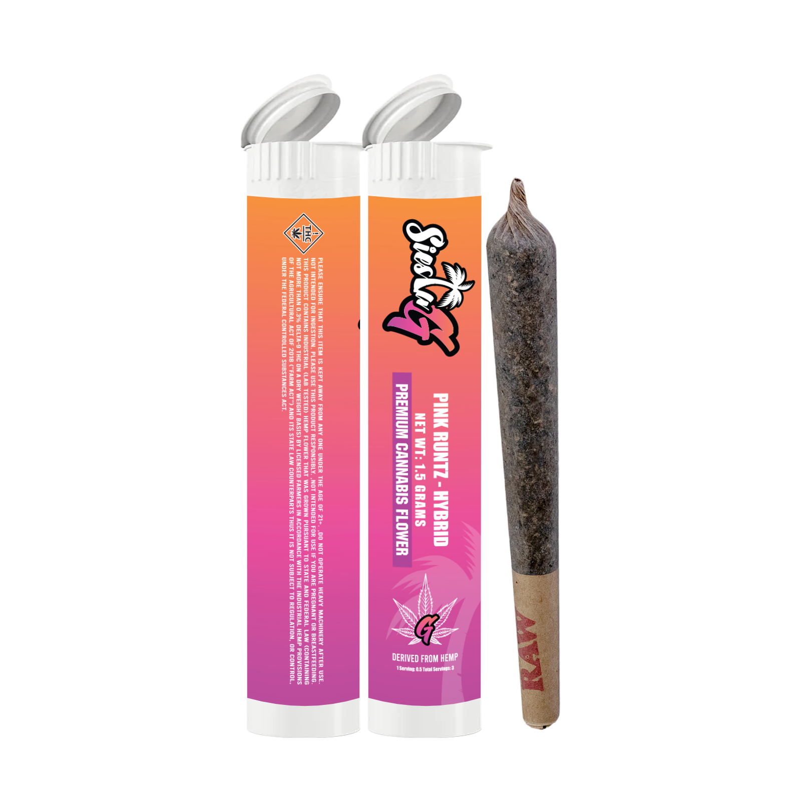 Hemp Pre Rolls Pink Runtz Hybrid Pre-Roll Siesta G Siesta G Dispensary