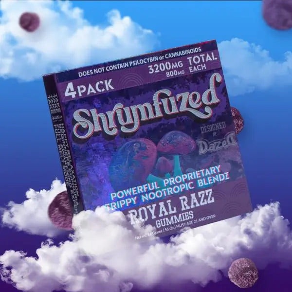 Shrumfuzed Mushroom Edibles Siesta G Siesta G Dispensary 4-Pack-3200Mg-Royal-Razz