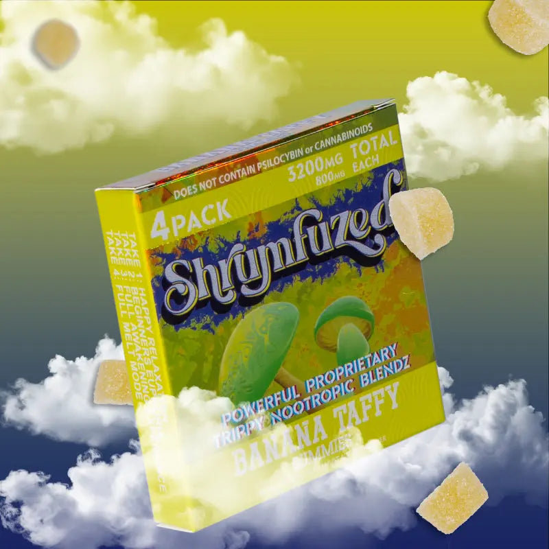 Shrumfuzed Mushroom Edibles Siesta G Siesta G Dispensary 4-Pack-3200Mg-Banana-Taffy