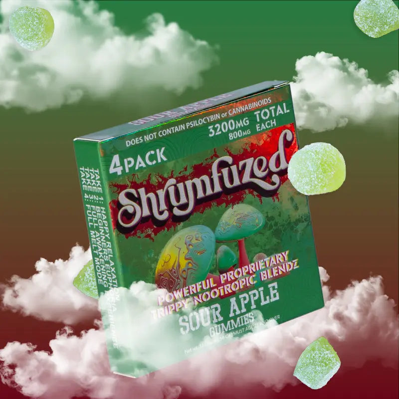Shrumfuzed Mushroom Edibles Siesta G Siesta G Dispensary 4-Pack-3200Mg-Sour-Apple