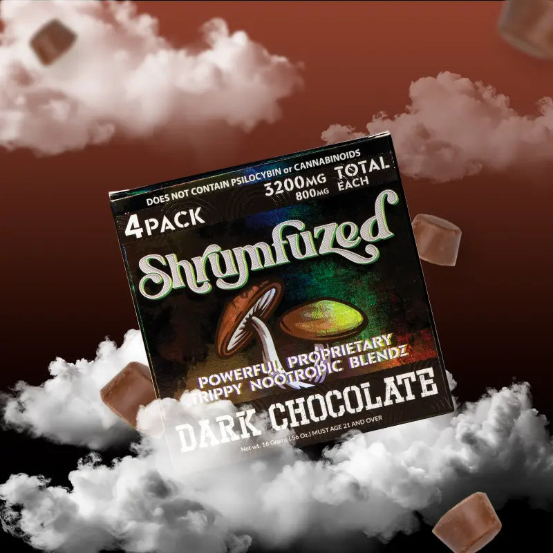 Shrumfuzed Mushroom Edibles Siesta G Siesta G Dispensary 4-Pack-3200Mg-Dark-Chocolate