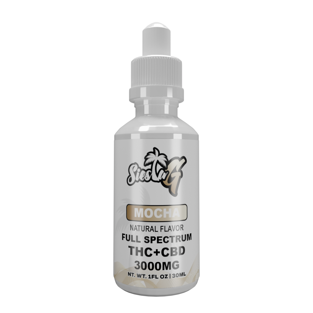 THC Blend Tincture 3000mg Mocha Drops
