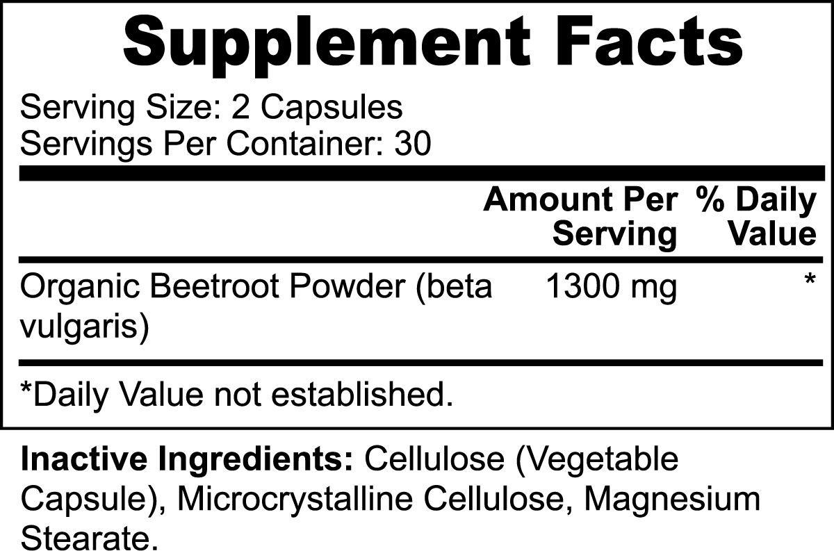 Organic Beetroot Powder Capsules