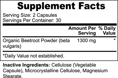 Organic Beetroot Powder Capsules