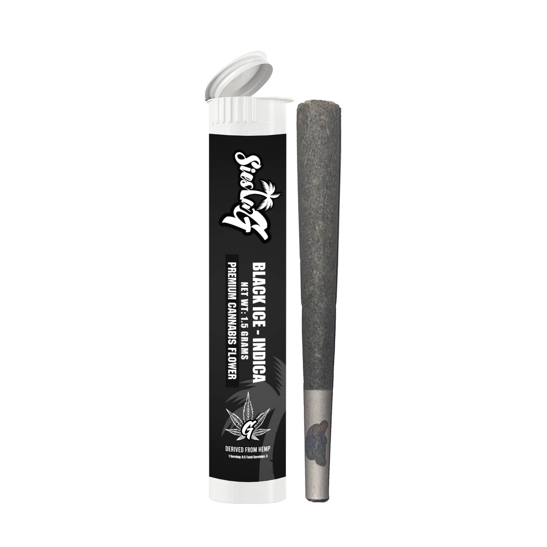 Hemp Pre Rolls Black Ice Indica Pre-Roll Siesta G  Siesta G