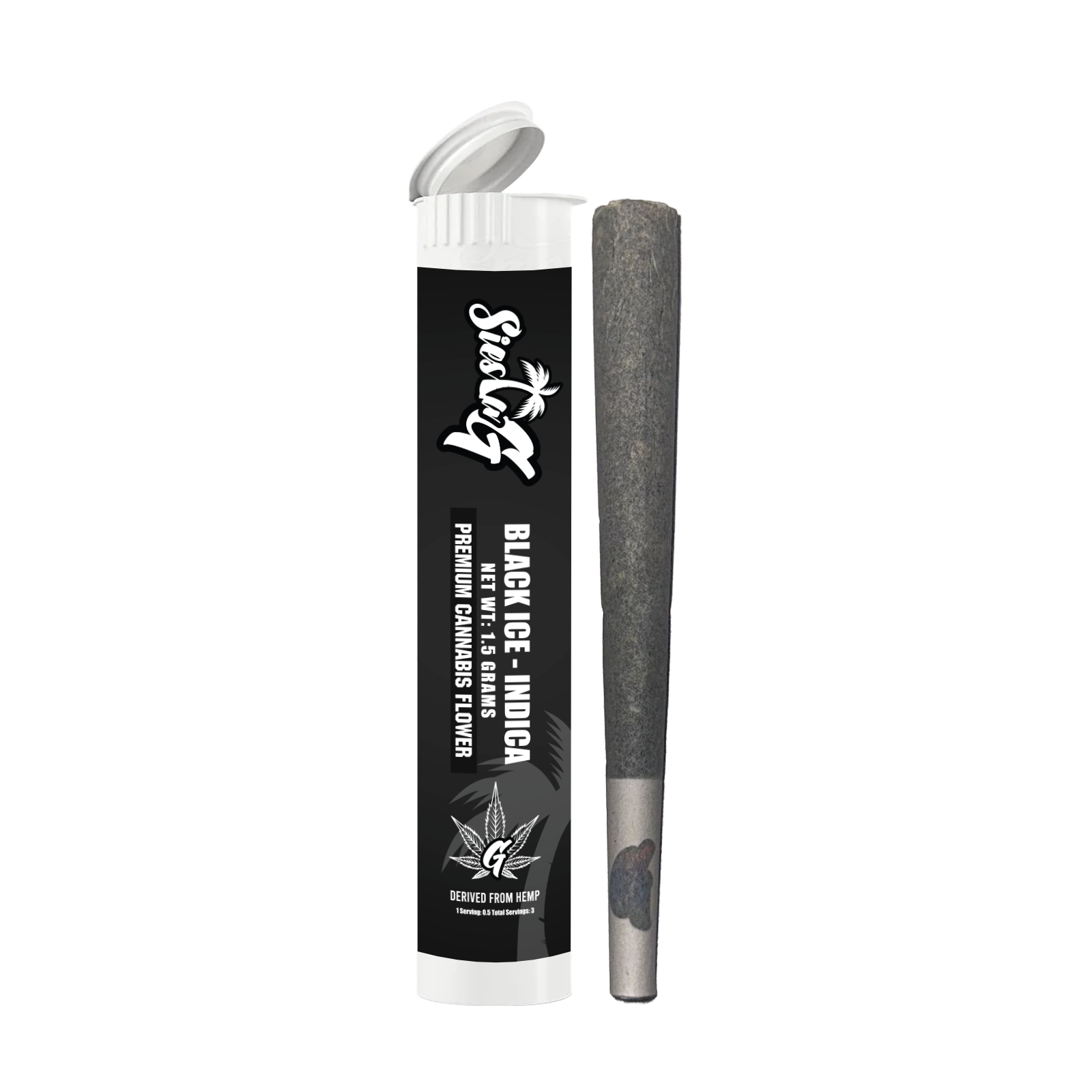 Hemp Pre Rolls Black Ice Indica Pre-Roll Siesta G  Siesta G