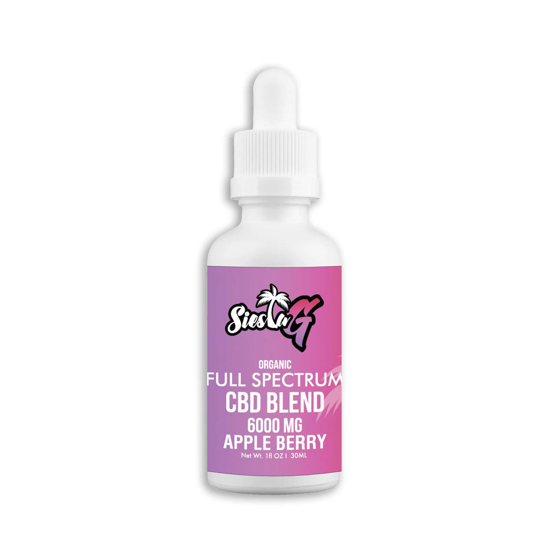 CBD Tincture 6000mg Extra Strength Drops Apple Berry Siesta G  Siesta G Dispensary