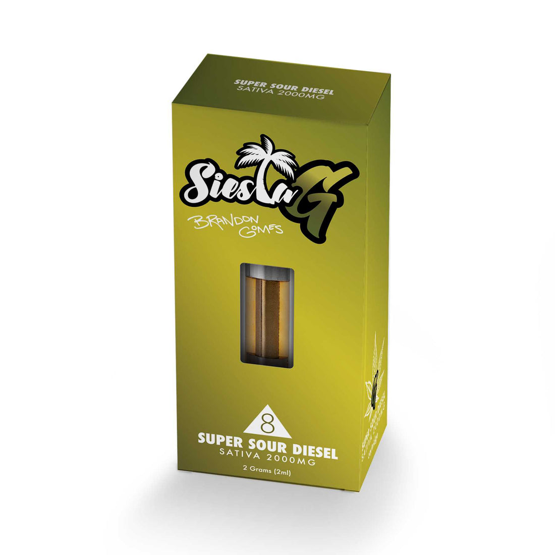 Delta-8 2000MG Disposable Dab Vape Cart Super Sour Diesel Siesta-G