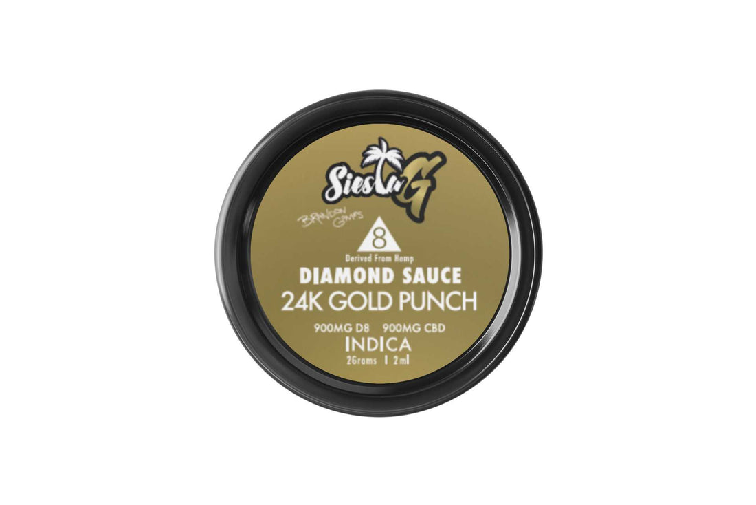Delta 8 Diamond Sauce 24k Gold Indica Nectar Siesta-G