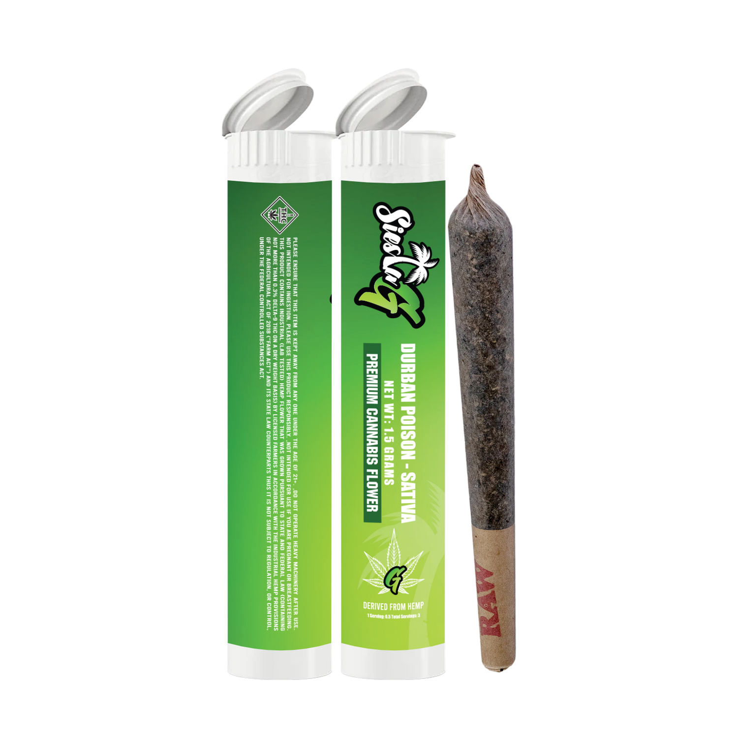 Hemp Pre Rolls Durban Poison Sativa Pre-Roll Alien Forces LLC Siesta G Dispensary