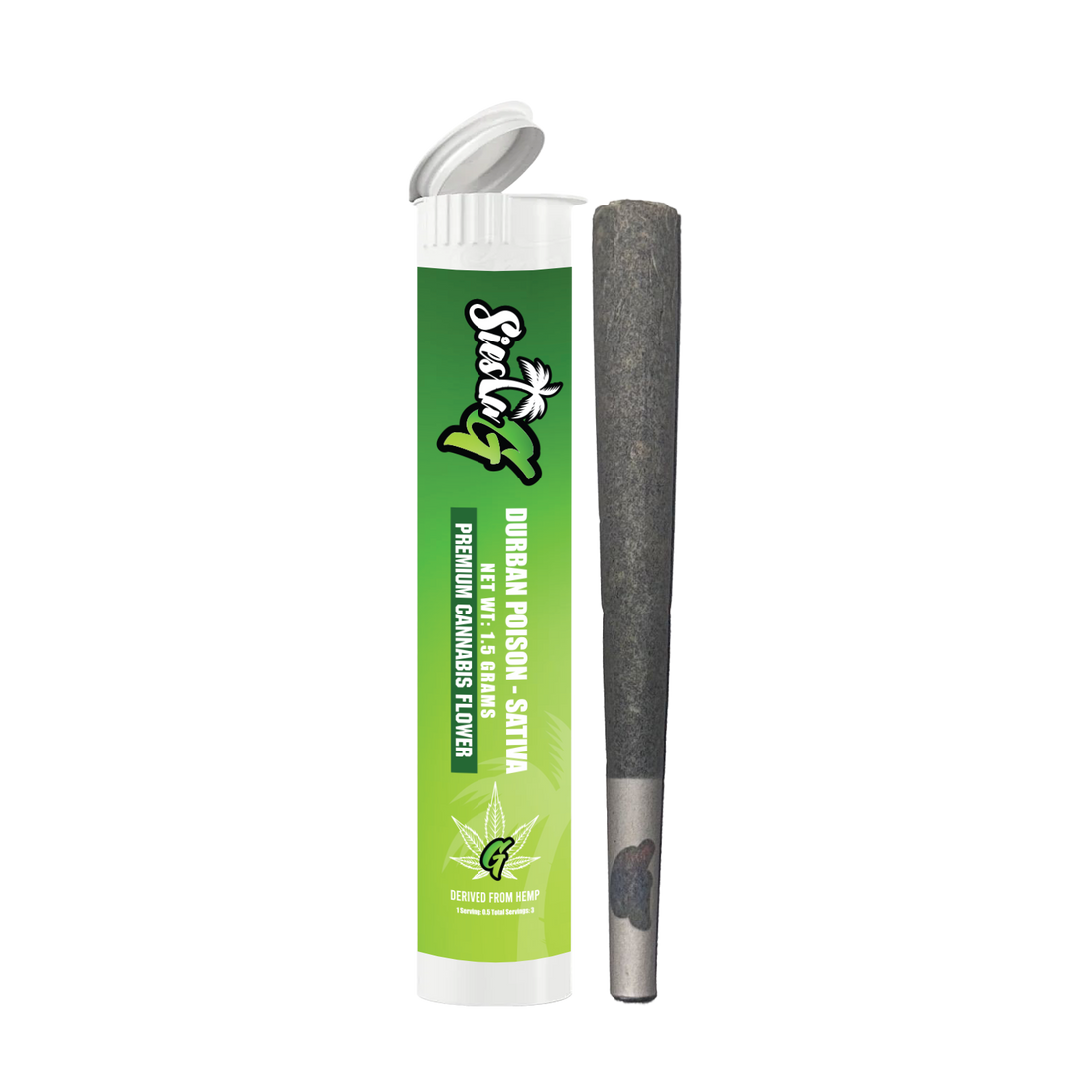 Hemp Pre Rolls Durban Poison Sativa Pre-Roll Alien Forces LLC Siesta G