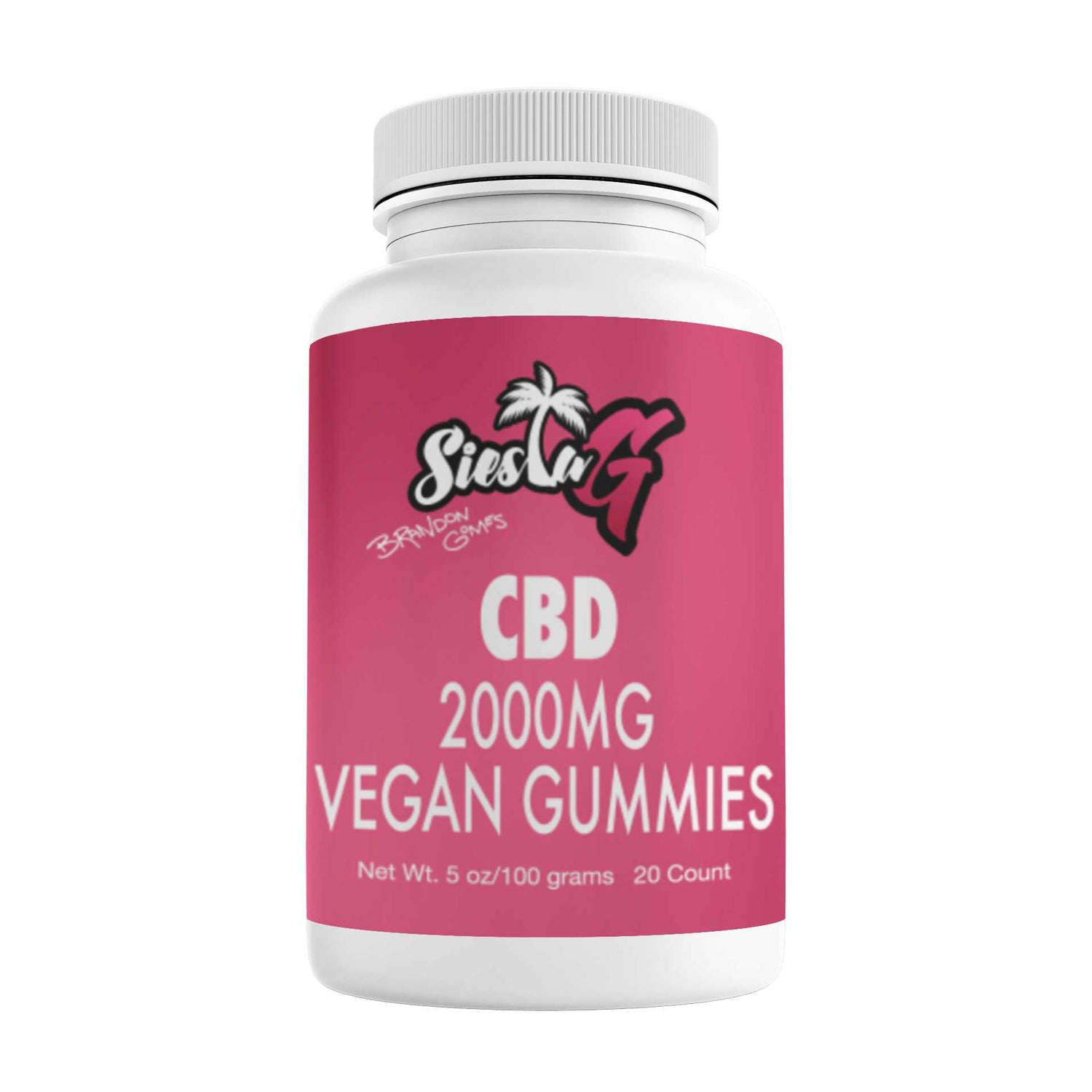 Extra Strength CBD Blend Gummies 2000mg (Watermelon) Siesta G Dispensary Siesta-G