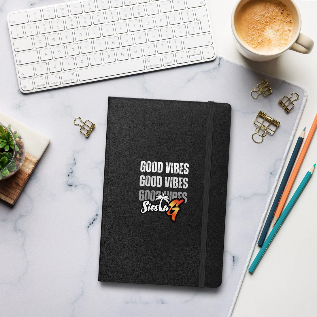 Good Vibes Hardcover Bound Notebook Siesta G Dispensary