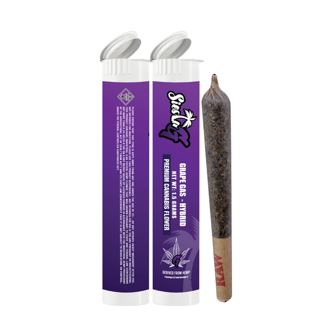 Hemp Pre Rolls Grape Gas Exotic Hybrid Pre-roll Siesta G Dispensary Siesta G Dispensary