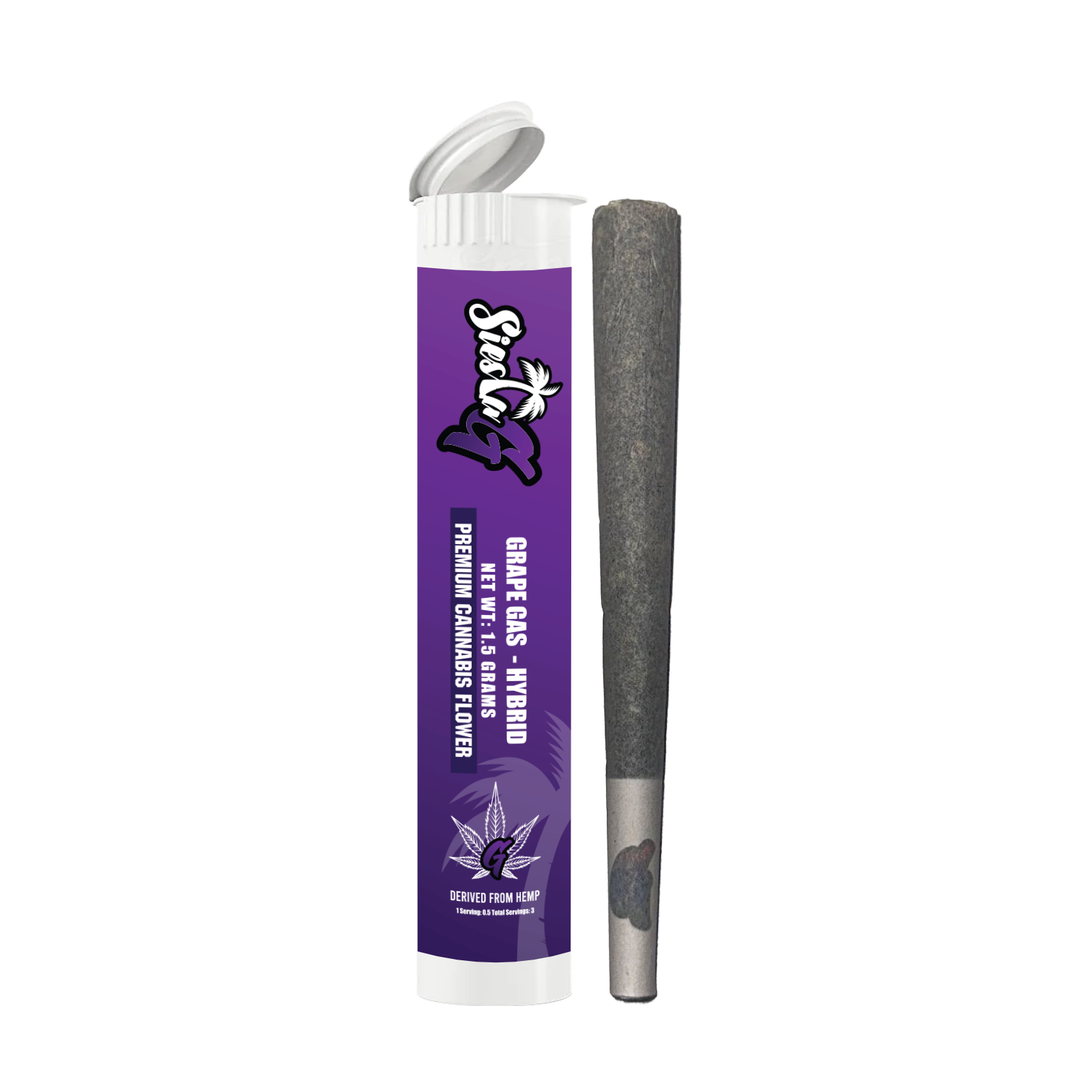 Hemp Pre Rolls Grape Gas Exotic Hybrid Pre-roll Siesta G Dispensary Siesta G