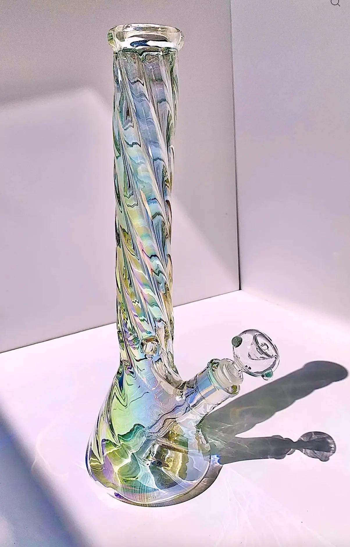 Glass Iridescent Swirl Bong Siesta G Siesta G Dispensary