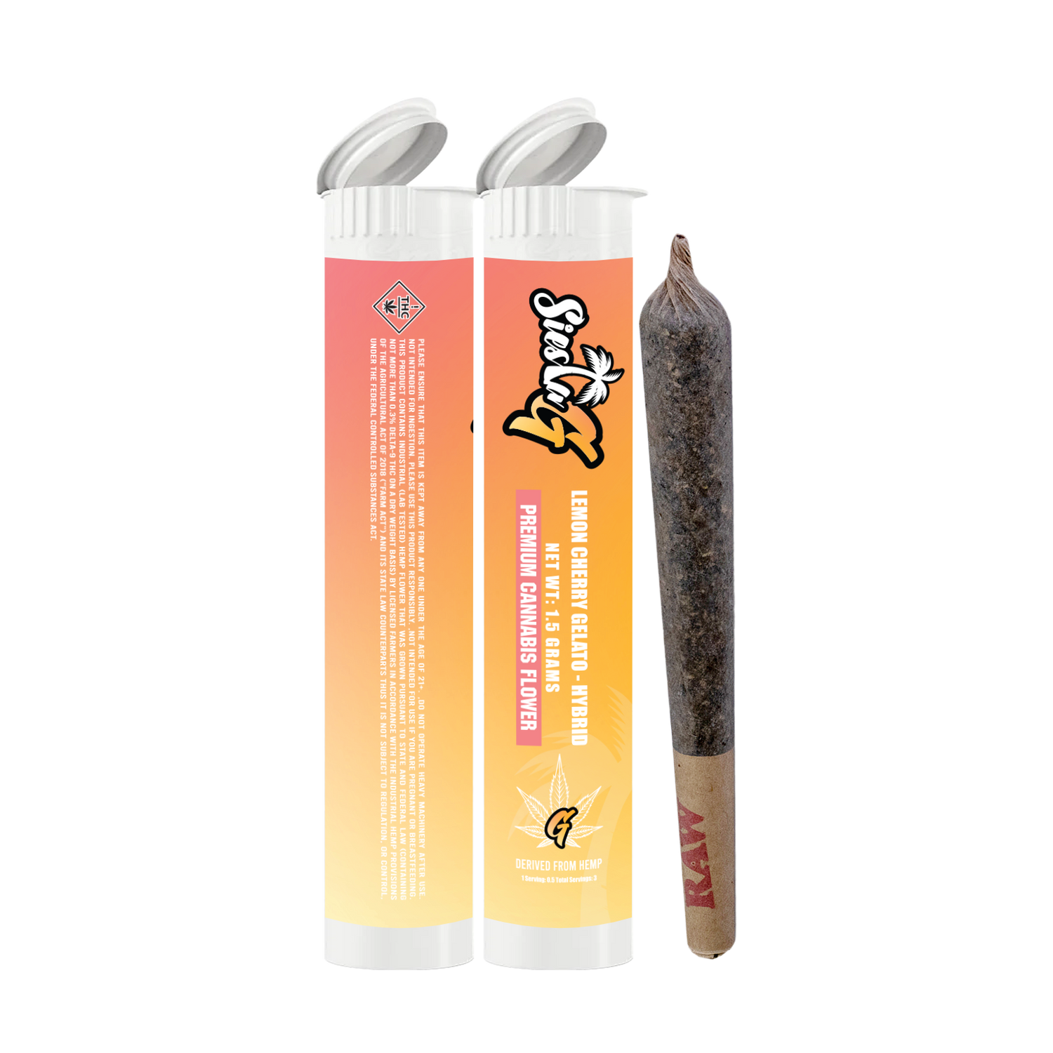 Hemp Pre Rolls Lemon Cherry Gelato Hybrid Pre-Roll Siesta G Dispensary Siesta G Dispensary