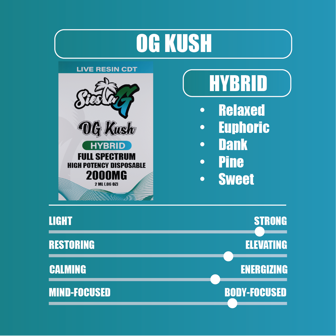 Siesta G 2G - OG Kush (Hybrid)