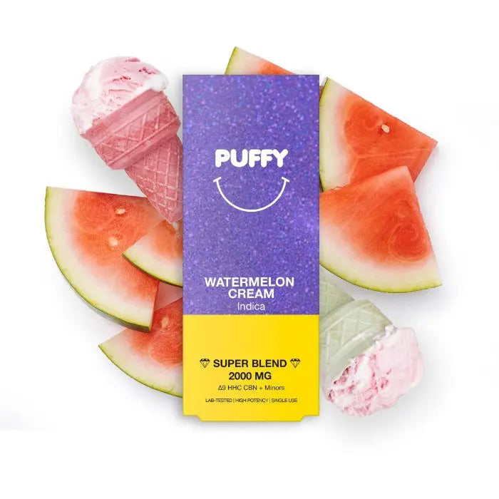 Disposables PUFFY 2G - Watermelon Cream (Super Blends) - Indica QWIN Siesta G Dispensary