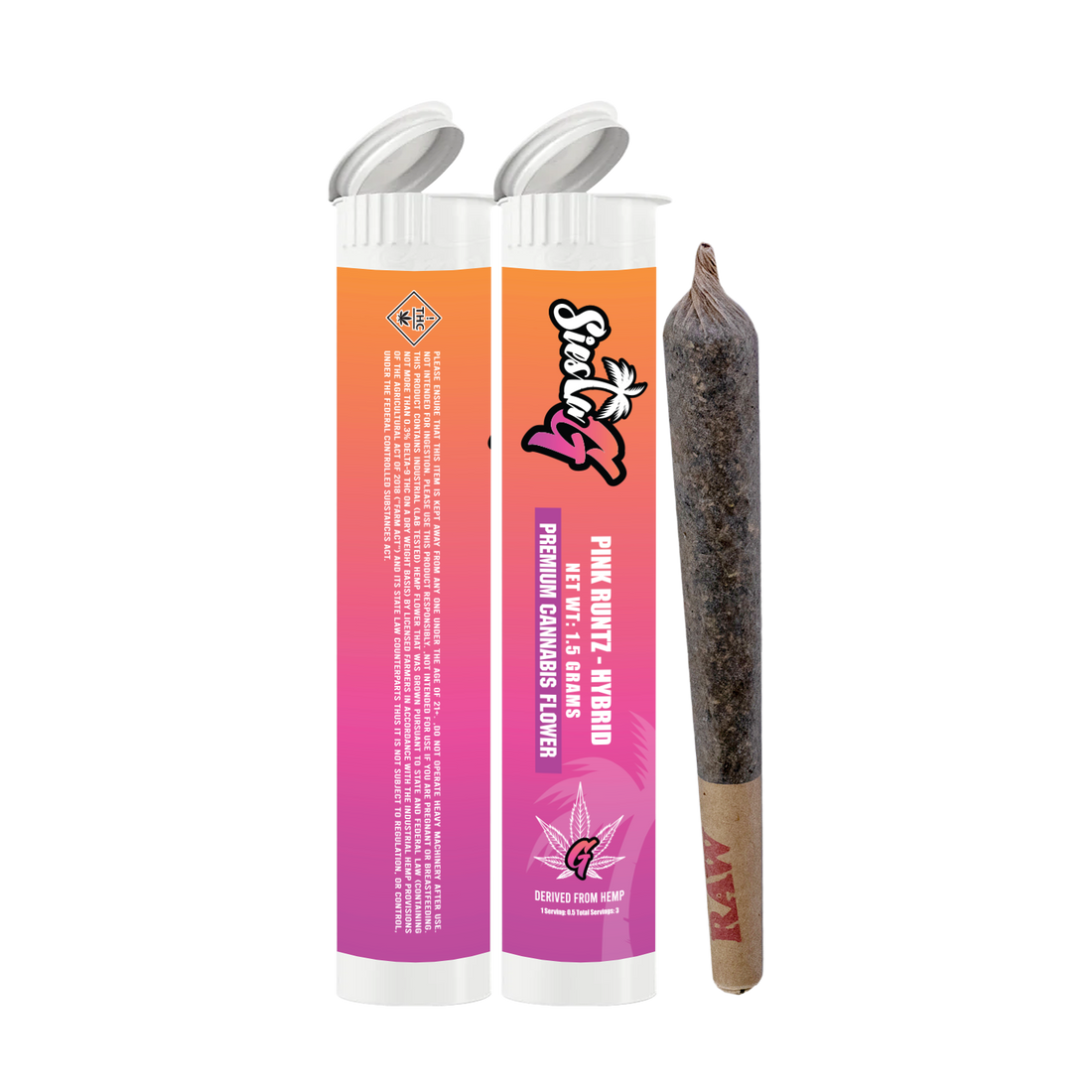 Hemp Pre Rolls Pink Runtz Hybrid Pre-Roll Siesta G Siesta G Dispensary