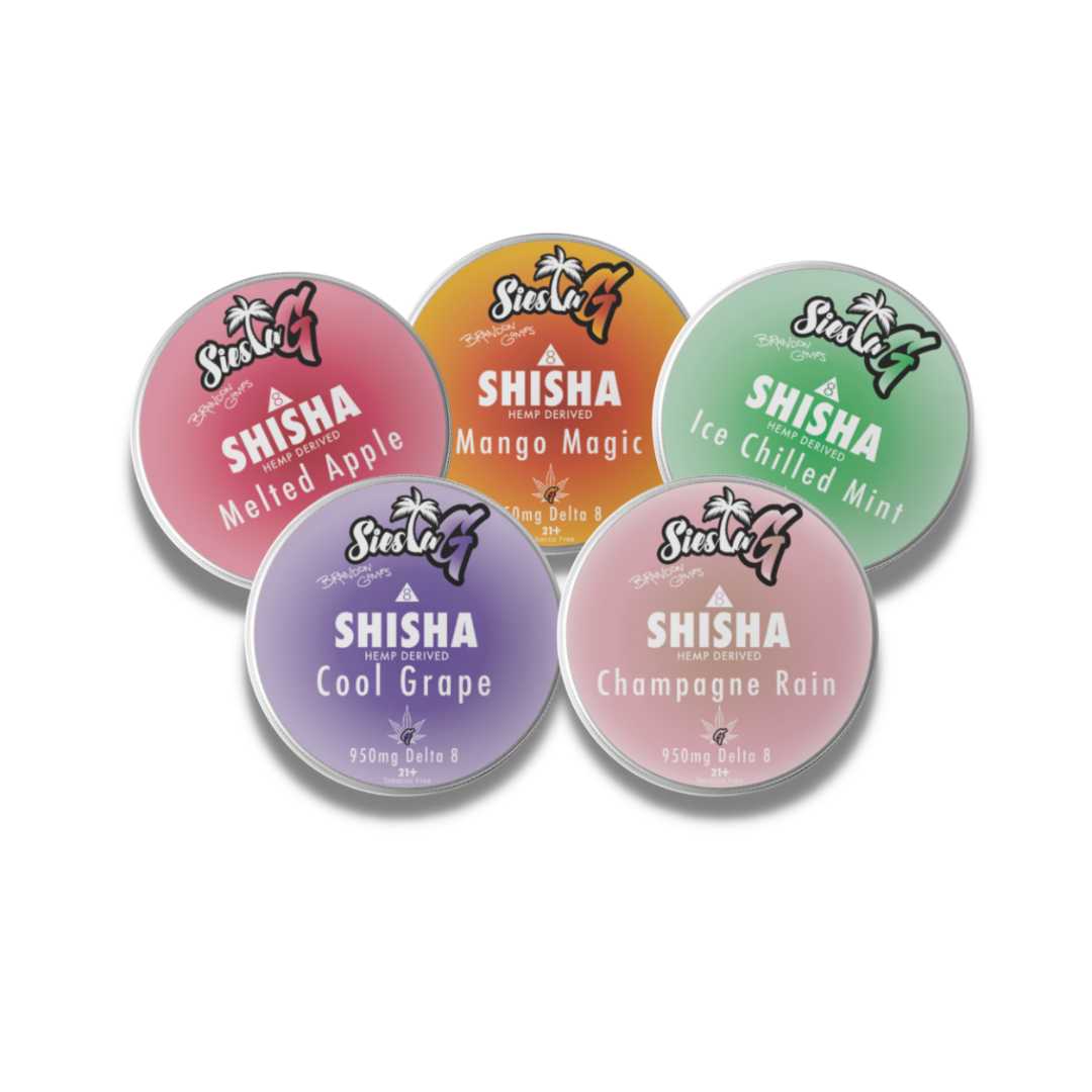 Shisha Infused Delta 8 950mg Variety Bundle Hookah Pack Siesta-G