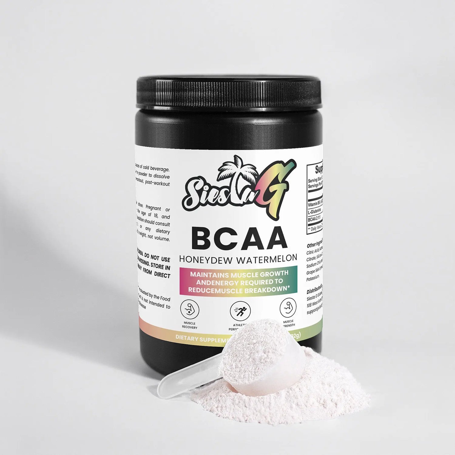 Amino Acids &amp; Blends BCAA Post Workout Powder (Honeydew/Watermelon) Siesta G Siesta G Dispensary