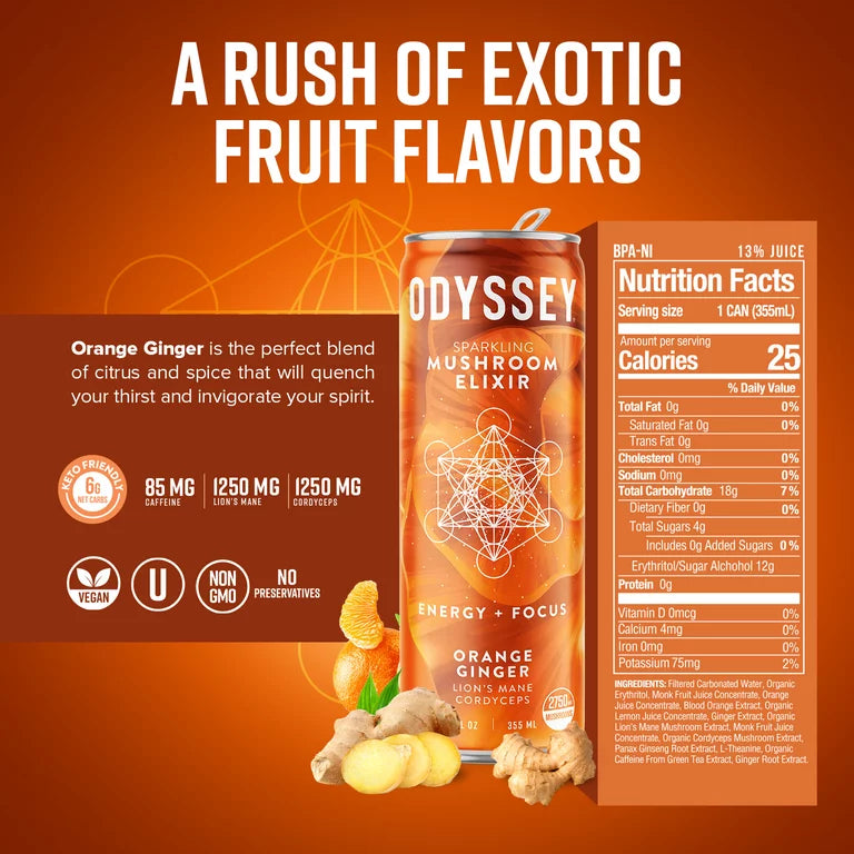 Orange Ginger Odyssey Elixir Energy Drink From Siesta G